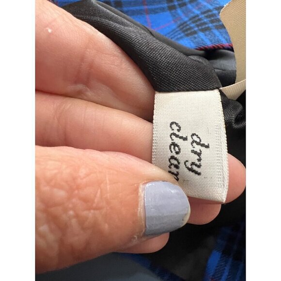 Vintage Pendleton Womens Blue Plaid Blazer Sz 6 Virgin Wool Velvet USA - Picture 7 of 13